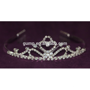 Mini princesa Venta al por mayor cristal nupcial Cristal Tiara Kids Rhinestone Coronas